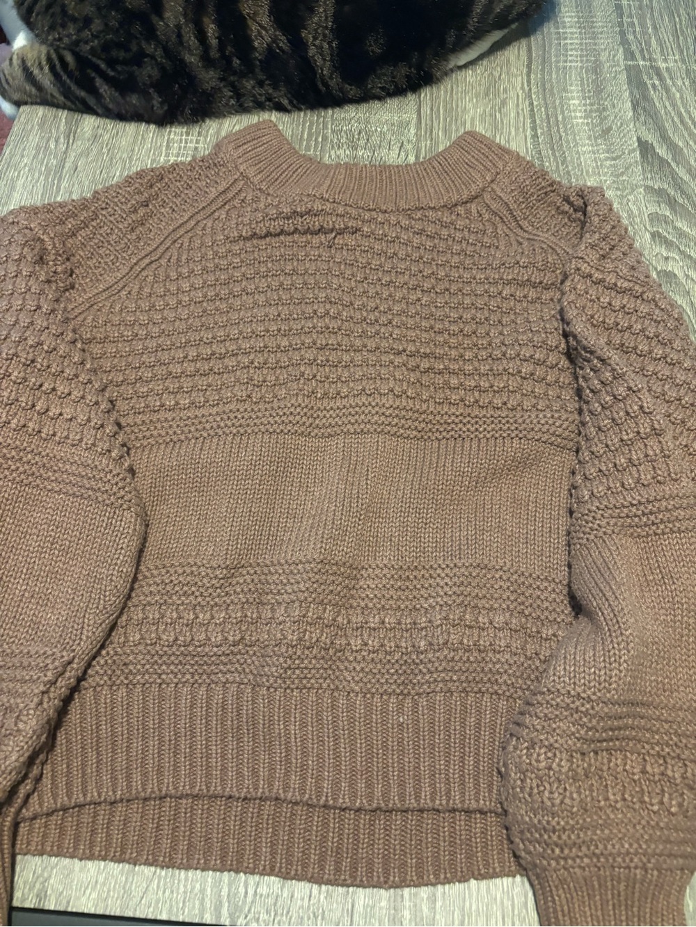 Women's Chunky Knit Brown Sweater